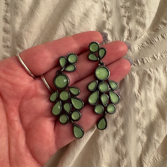 Green earrings - Picture 3 of 3